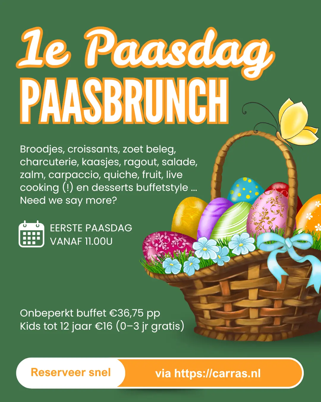 Samen genieten van Pasen: ontbijt, brunch & diner Samen genieten van Pasen: ontbijt, brunch & diner – 6 tips voor een gezellig Pasen in Den Bosch (foto 1 van 2)