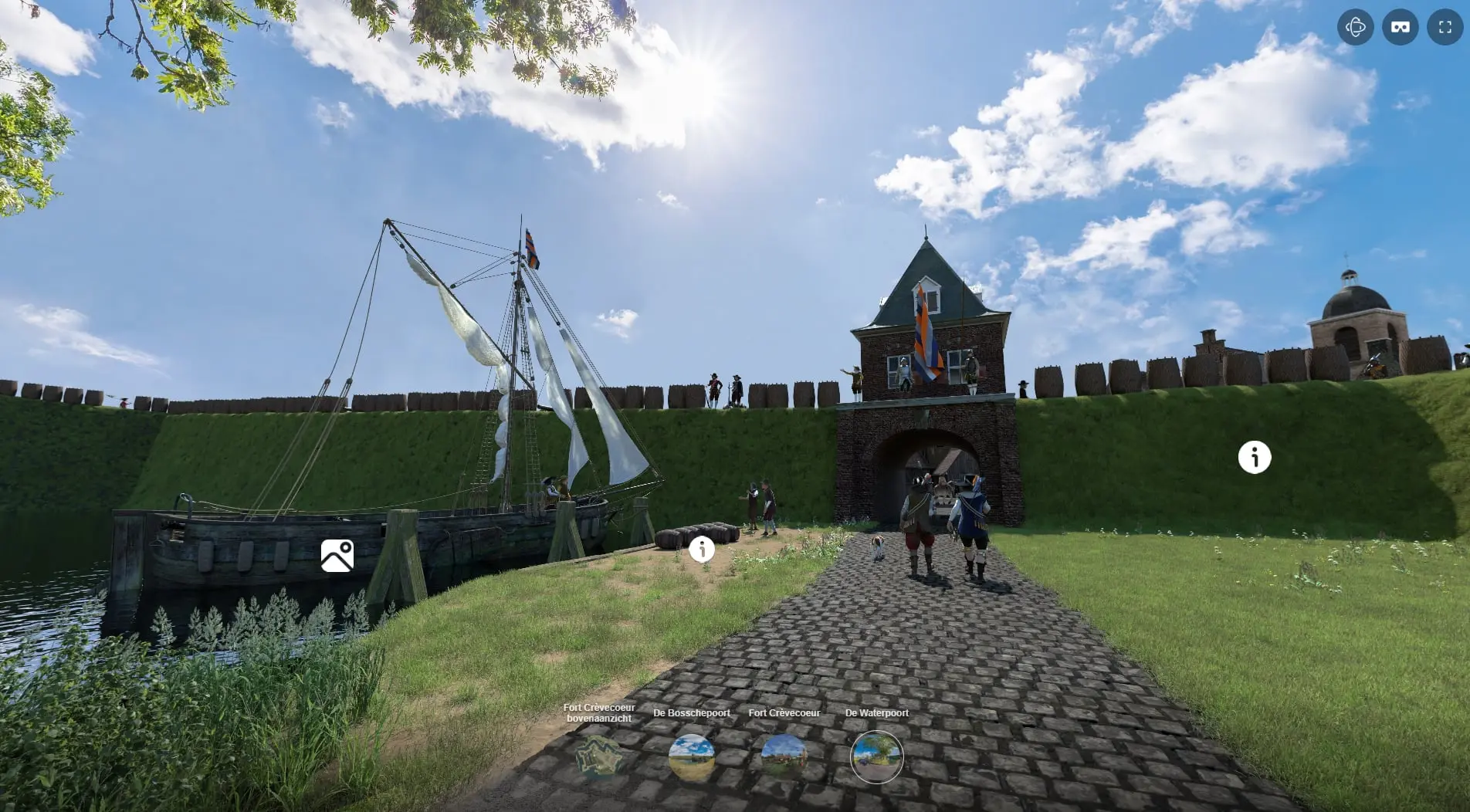 Fort Crèvecoeur in 1629 Fort Crèvecoeur in 1629 – Virtuele tour door Fort Crèvecoeur in 1629 nu online, Den Bosch (foto 1 van 2)